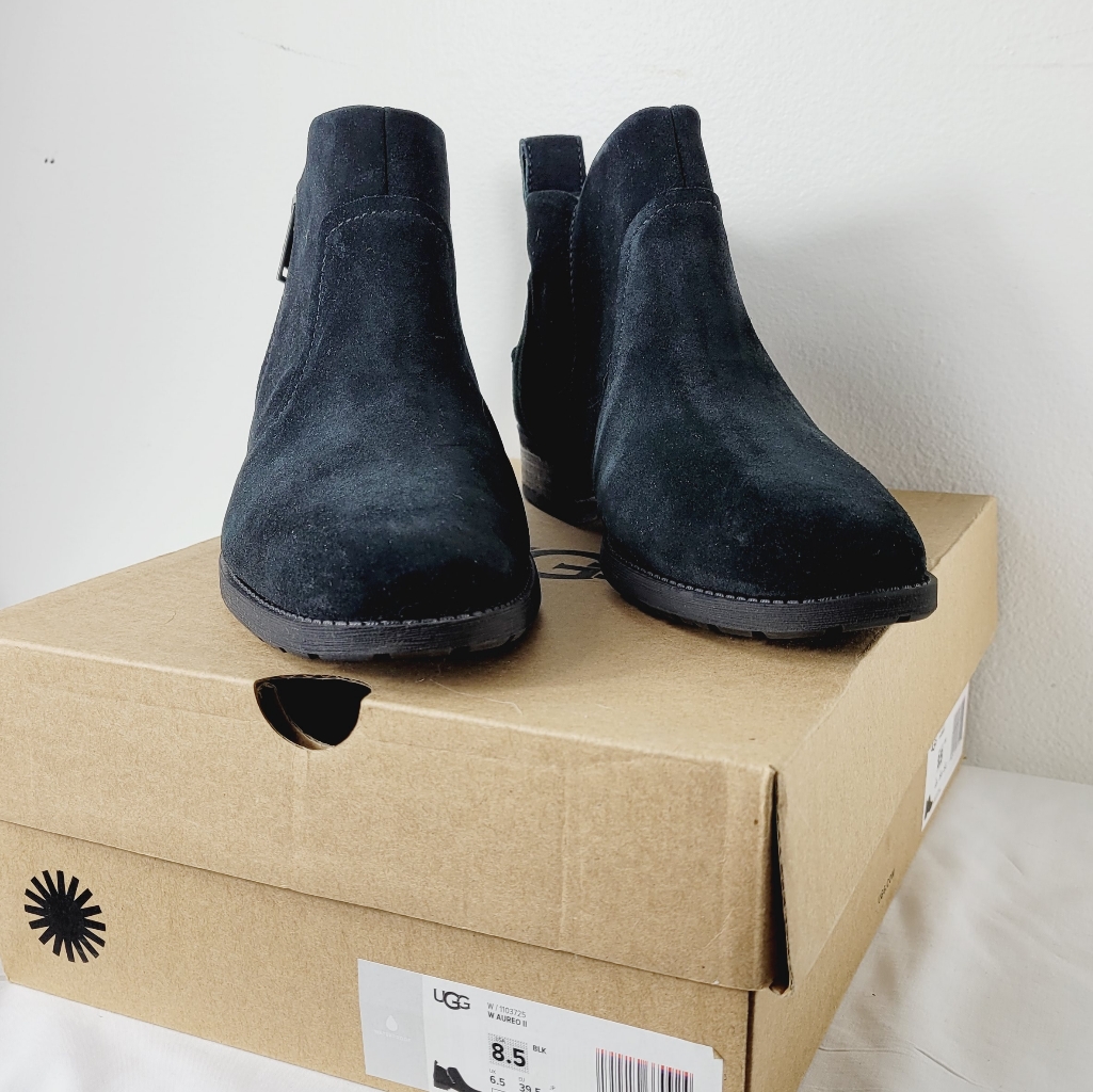 Ugg Boots Australia Black W Aureo Ii New 8.5